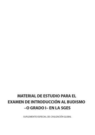 Material de estudio para el examen de Introducción al Budismo (Grado 1)